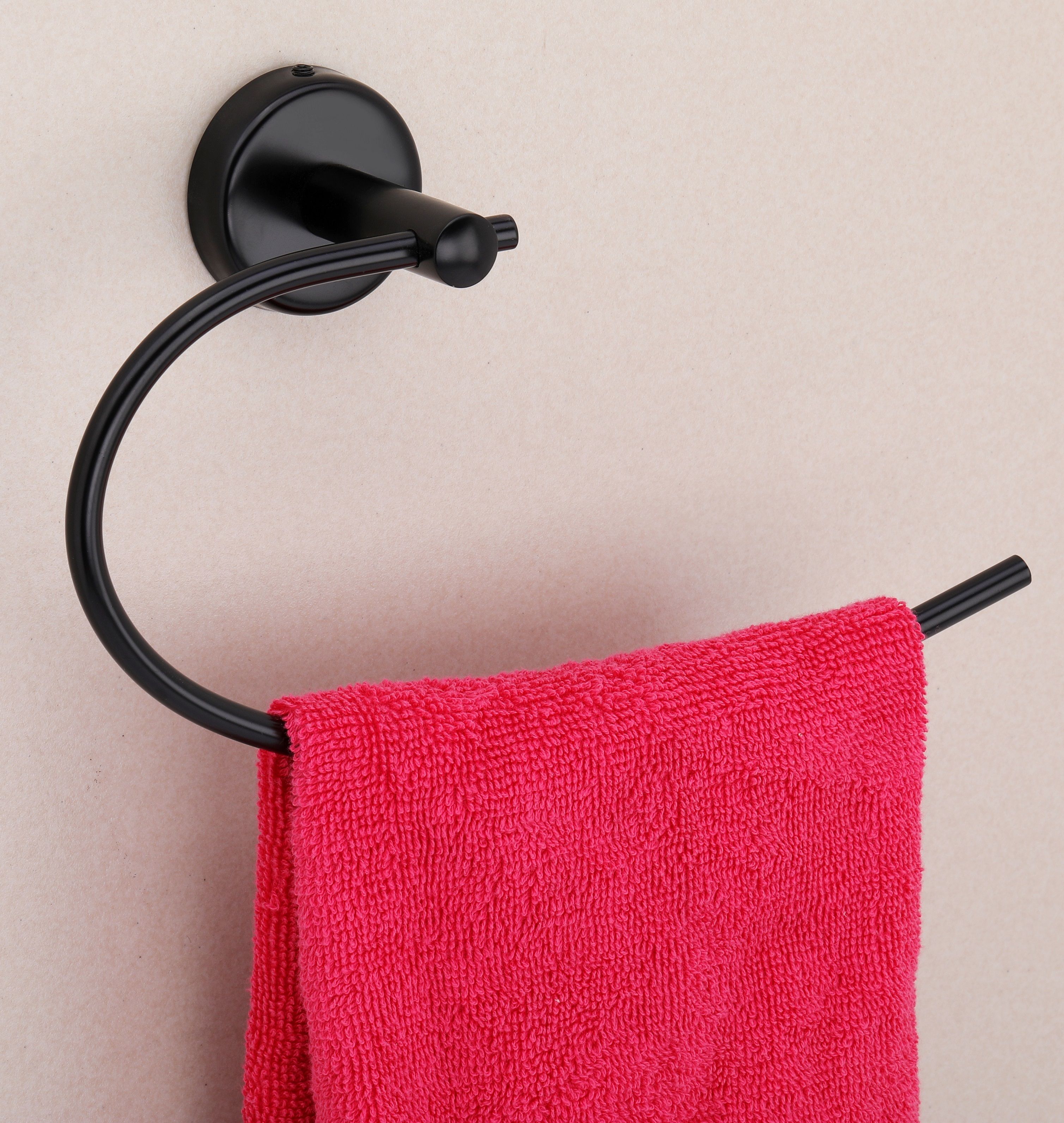 S.S.304 Oval Napkin Ring/Towel Holder for bathroom/wash basin/kitchen(pack of 1) black Towel Holder-image-47