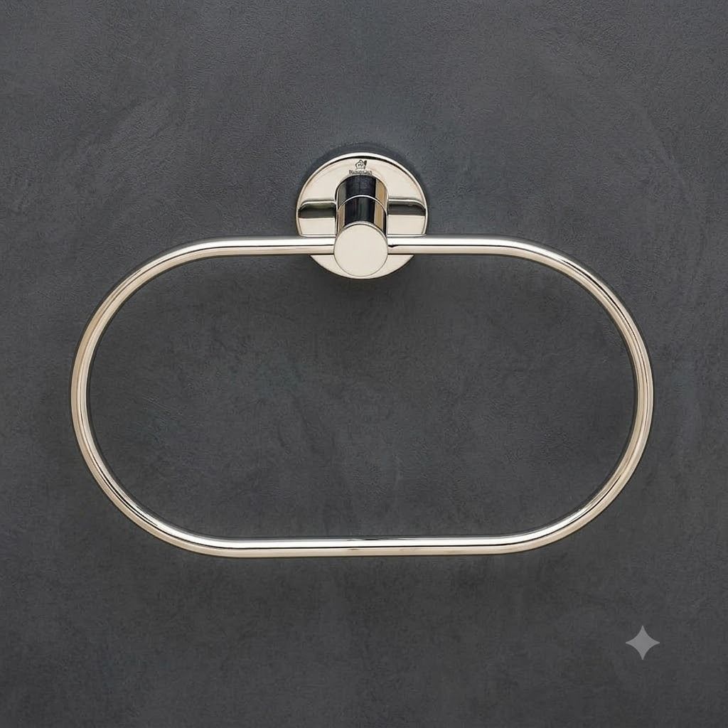 Holder for Bathroom/Wall Mounted Towel Ring for Kitchen/Wash Basin Hanger silver Towel Holder-image-37
