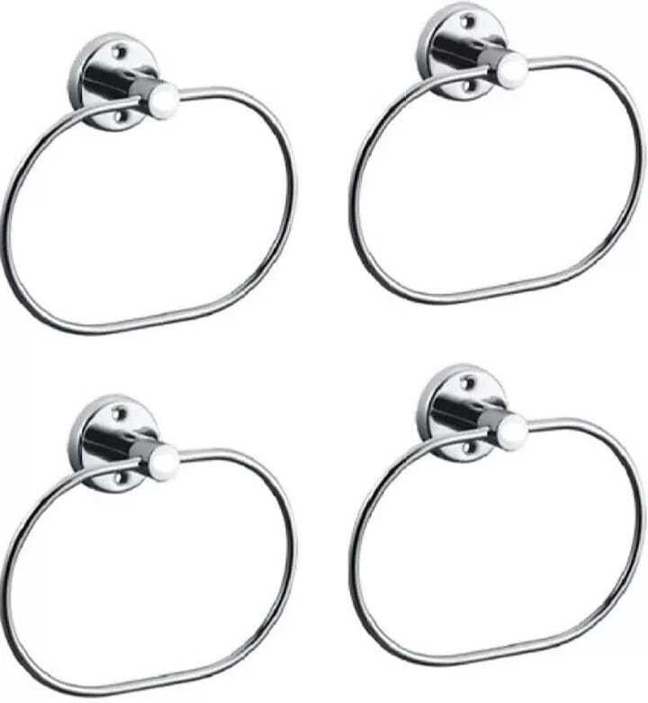 Towel Ring Owel pack of 4 silver Towel Holder