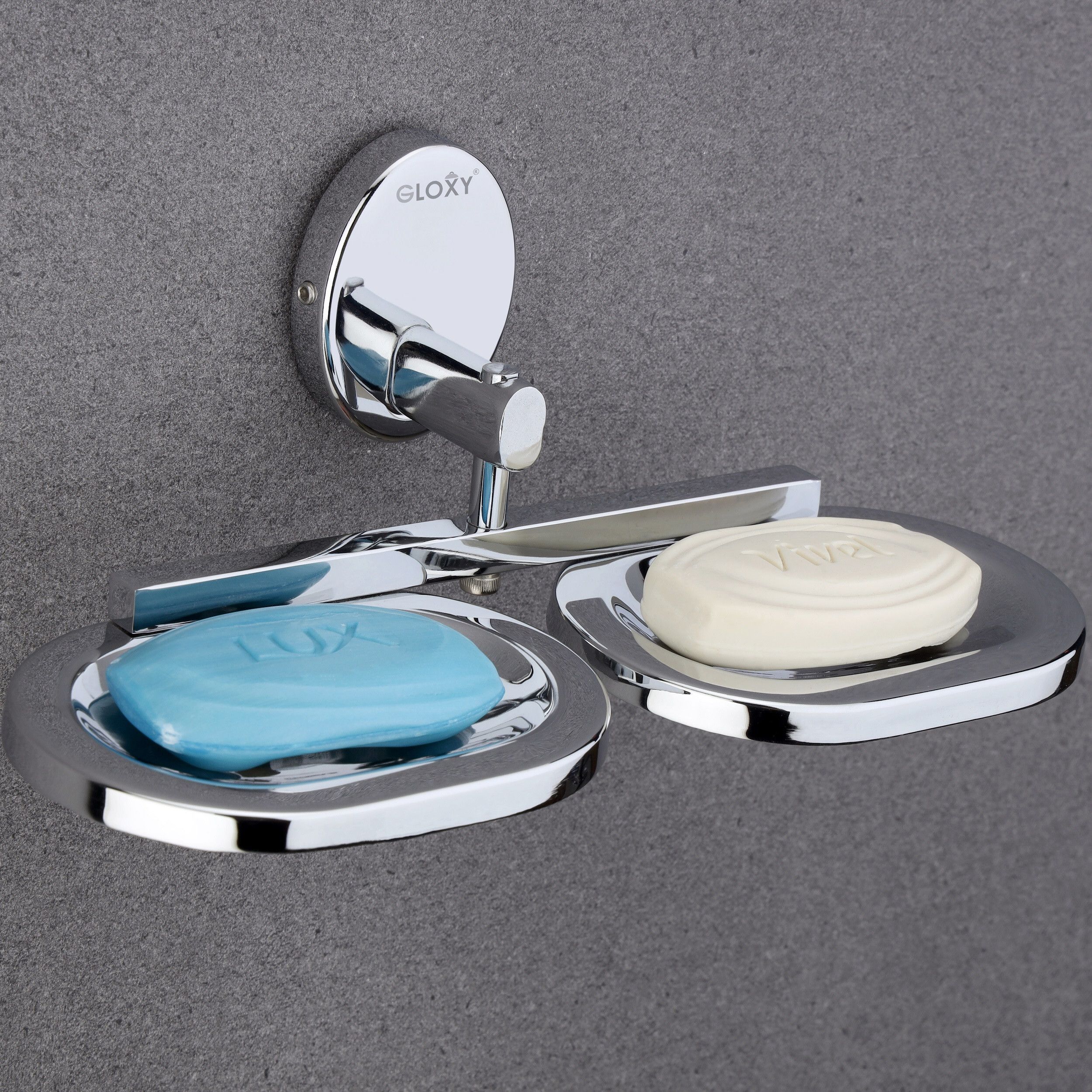 Double Soap Dish Wall Mount | Soap Holder for Bathroom, Kitchen Sink, Wash Basin Silver Toilet Paper Holder-image-28
