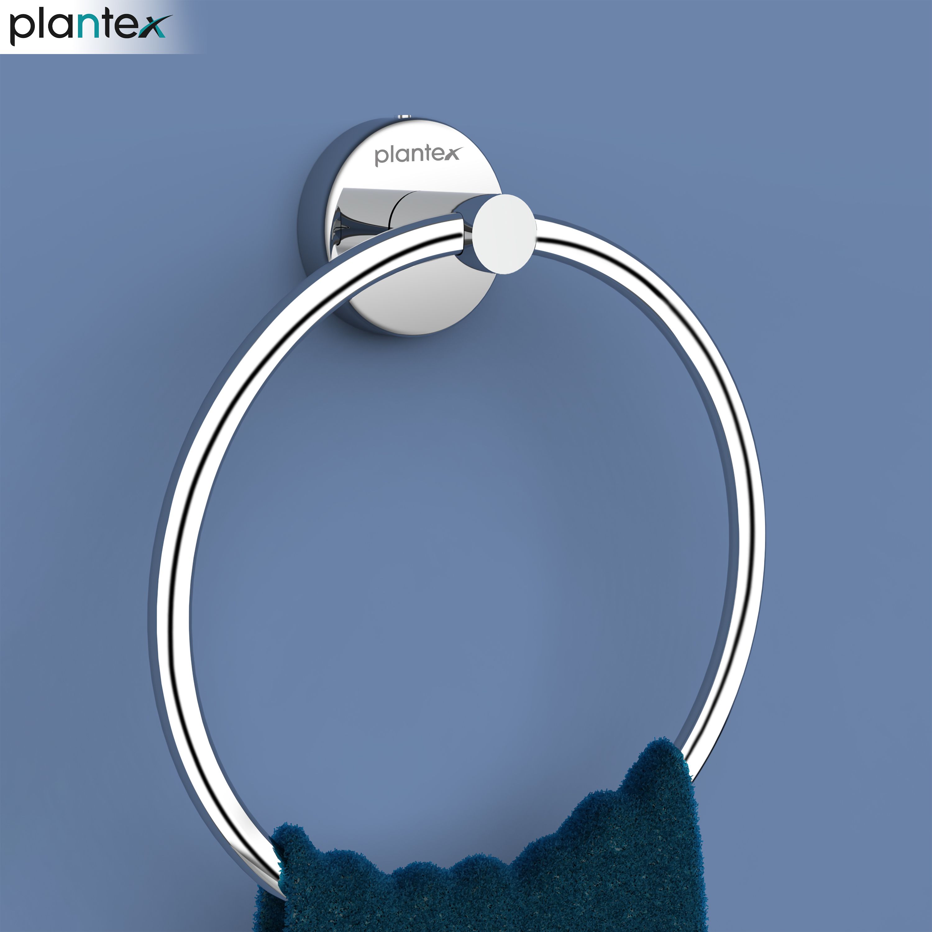 Stainless Steel Towel Ring for Bathroom/Wash Basin/Napkin-Towel Hanger/Bathroom Accessories (Round - Pack of 1) Chrome Finish Towel Holder