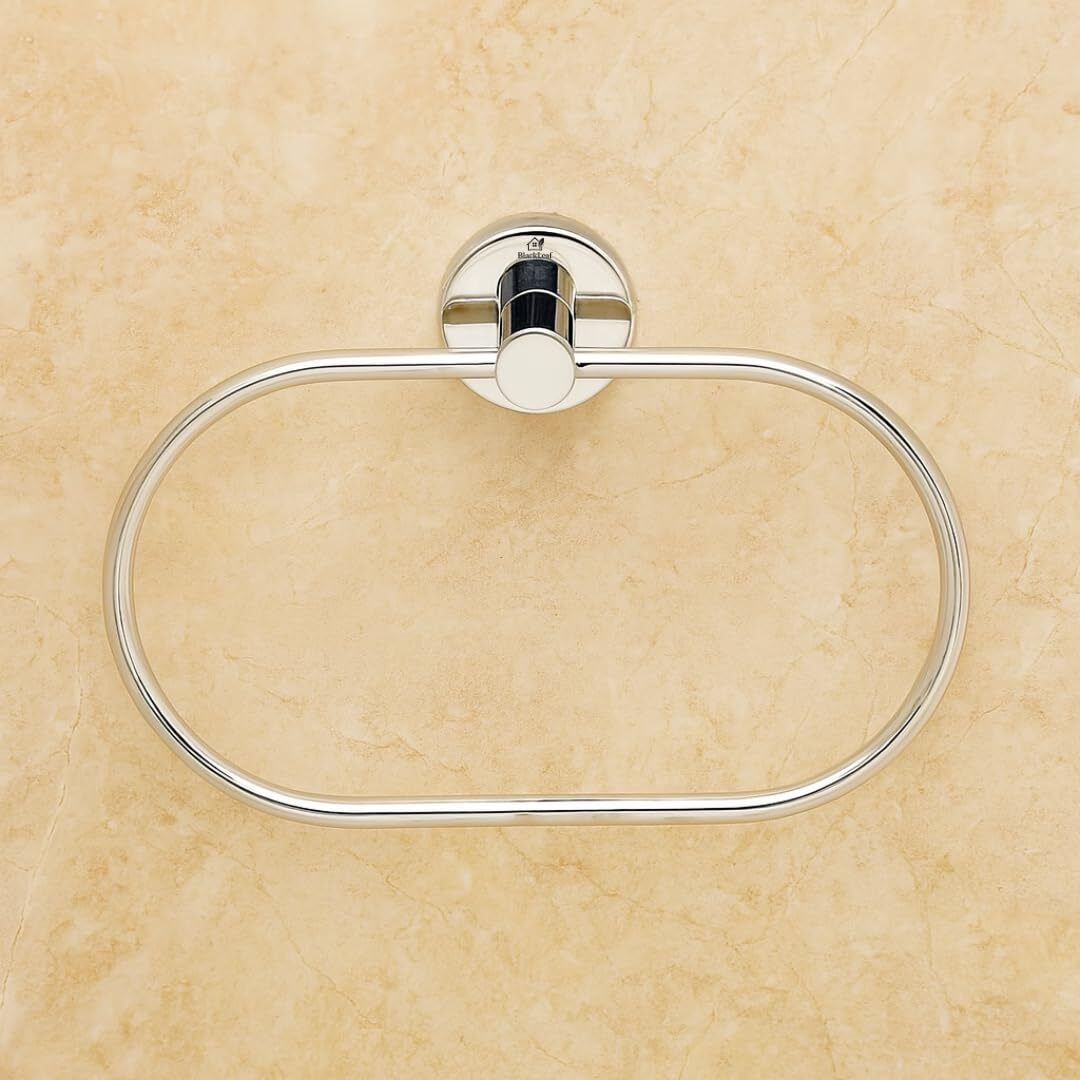 Capsule Towel Ring – Rustproof Wall Mounted Napkin & Hand Towel Holder silver Towel Holder-image-16