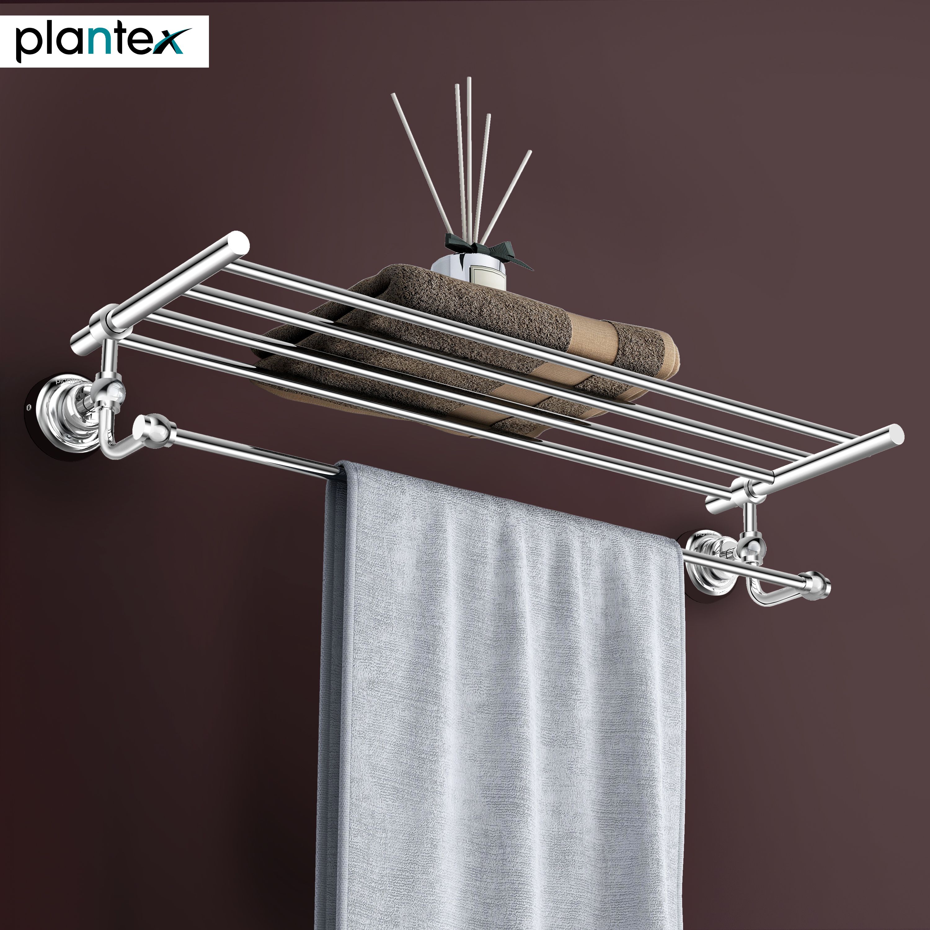 Stainless Steel 304 Grade Skyllo Towel Rack for Bathroom/Towel Stand/Hanger/Bathroom Accessories (24 Inch-Chrome) Silver Towel Holder-image-48