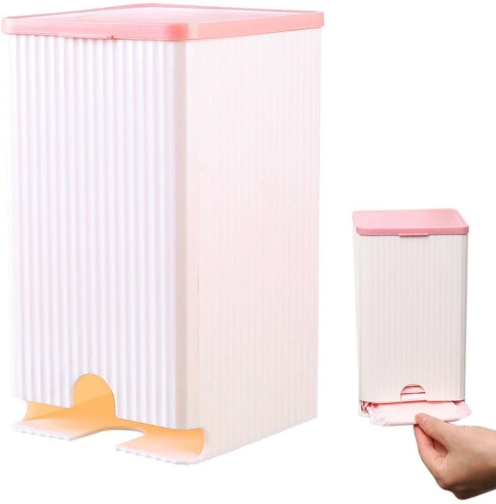 Sanitary Pad Dispenser for Bathroom, Wall-Mounted Box Napkin Organizer Plastic Toilet Paper Holder-image-31