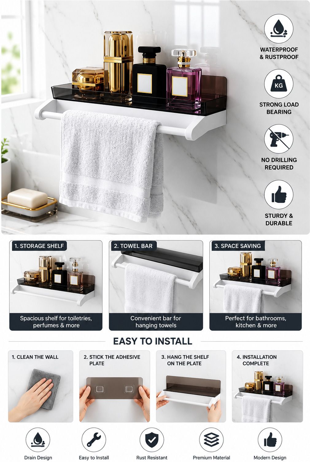 BSH-001 Not applicable Towel Holder-image-2