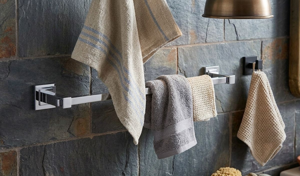 Towel rod 1 Crome finish Towel Holder-image-46