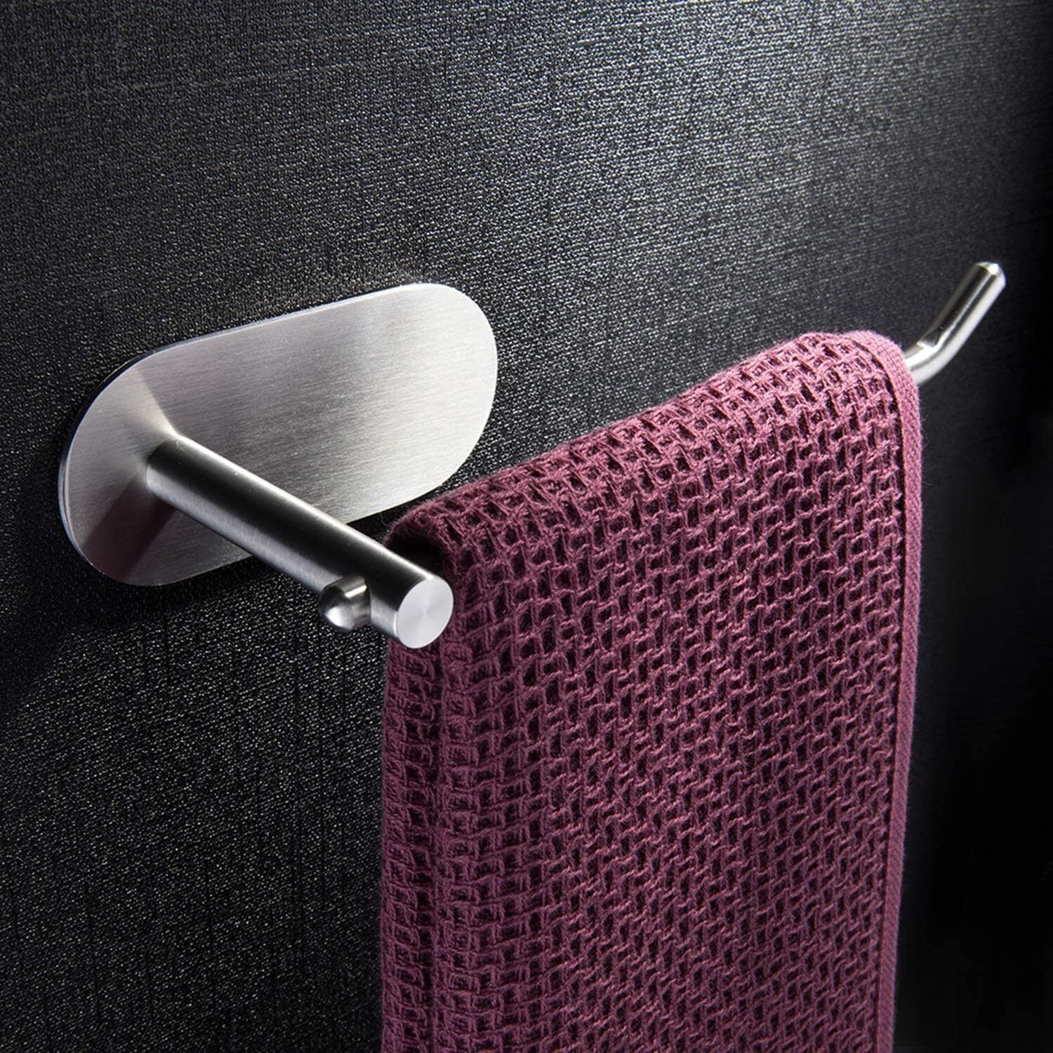 Self Adhesive Towel Ring Stainless Steel Napkin Towel Hanger Washbasin Anti Rust Silver Towel Holder-image-45