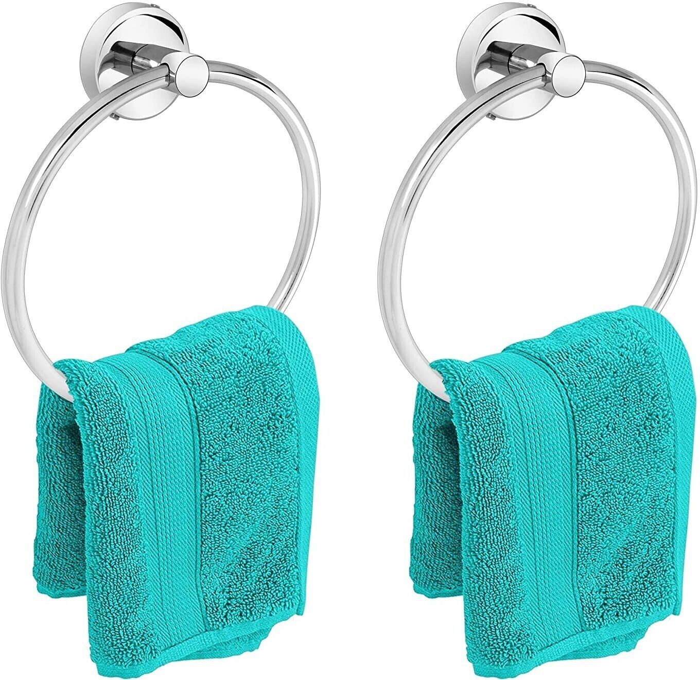 Stainless Steel Towel Ring for Bathroom/Wash Basin/Napkin-Towel Hanger/Bathroom Accessories (Round - Pack of 2) Chrome Finish Towel Holder-image-37