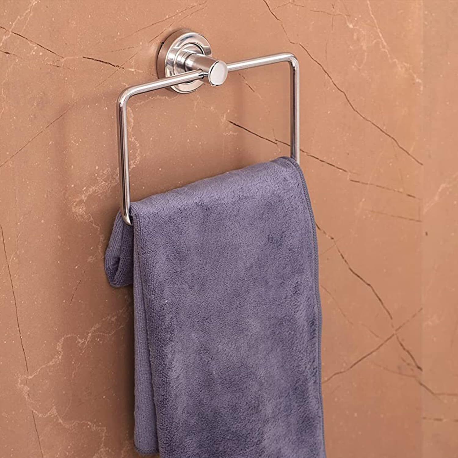 Rectangle Towel Ring Napkin Towel Hanger for Washbasin, Bathroom Steel Towel Holder-image-26