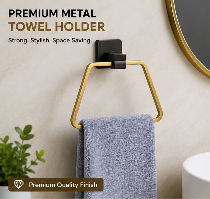 Mbh130 Gold and black Towel Holder-image-42