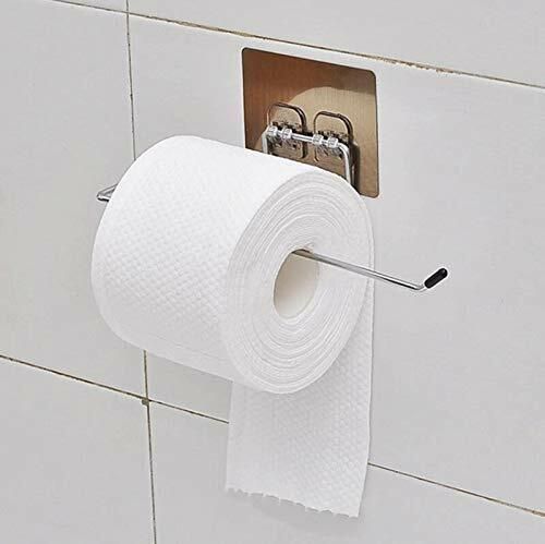 vedvit Steel Adhesive Wall Mount Towel Bar for Kitchen Bathroom Toilet Paper Holder Stainless Steel Toilet Paper Holder-picture-25