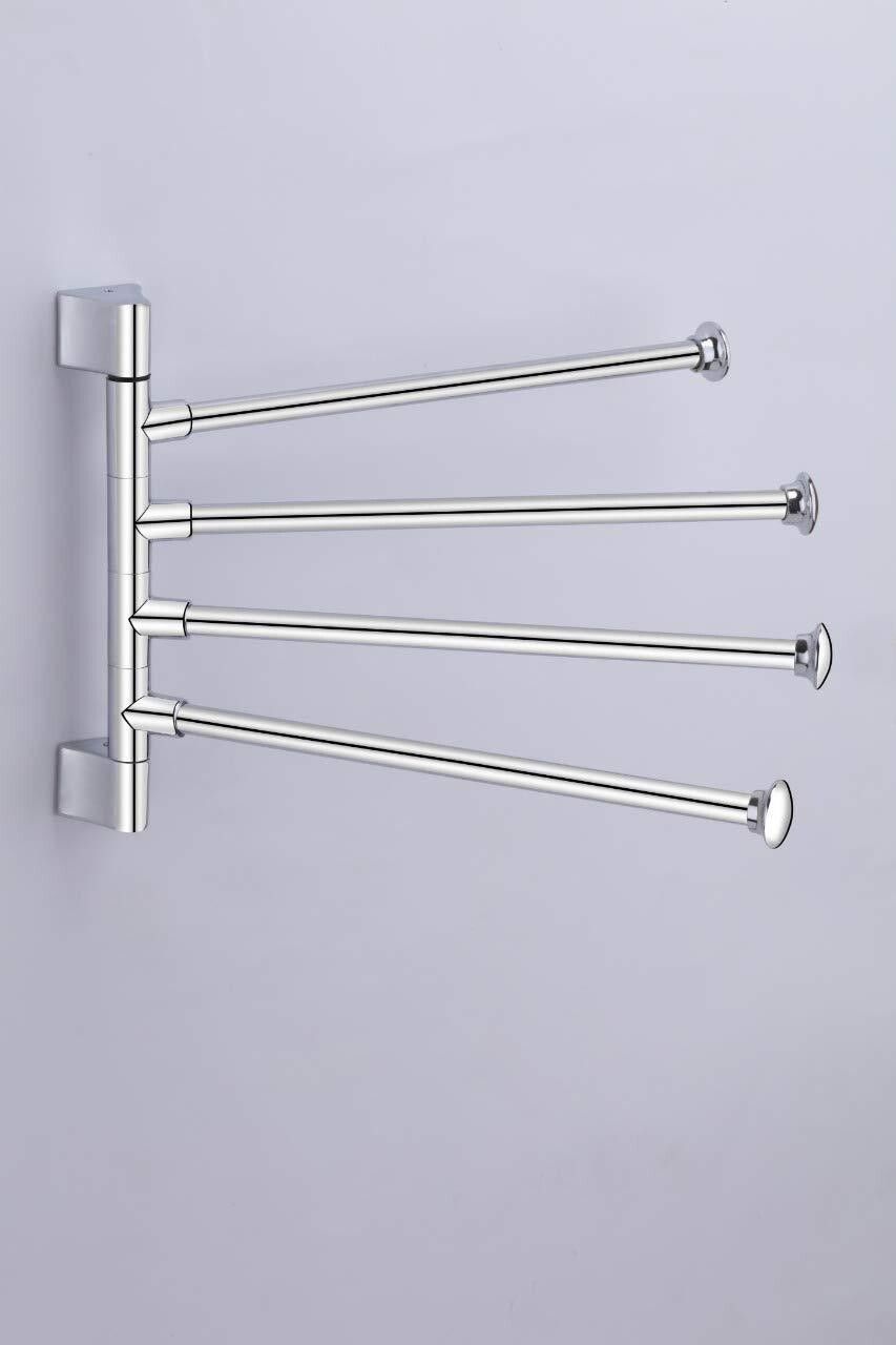 Stainless Steel and Folding Towel Rack/Towel Hanger/Towel Stand/Holder/Bathroom Accessories Premium Towel rack Abs Silver Towel Holder-image-14