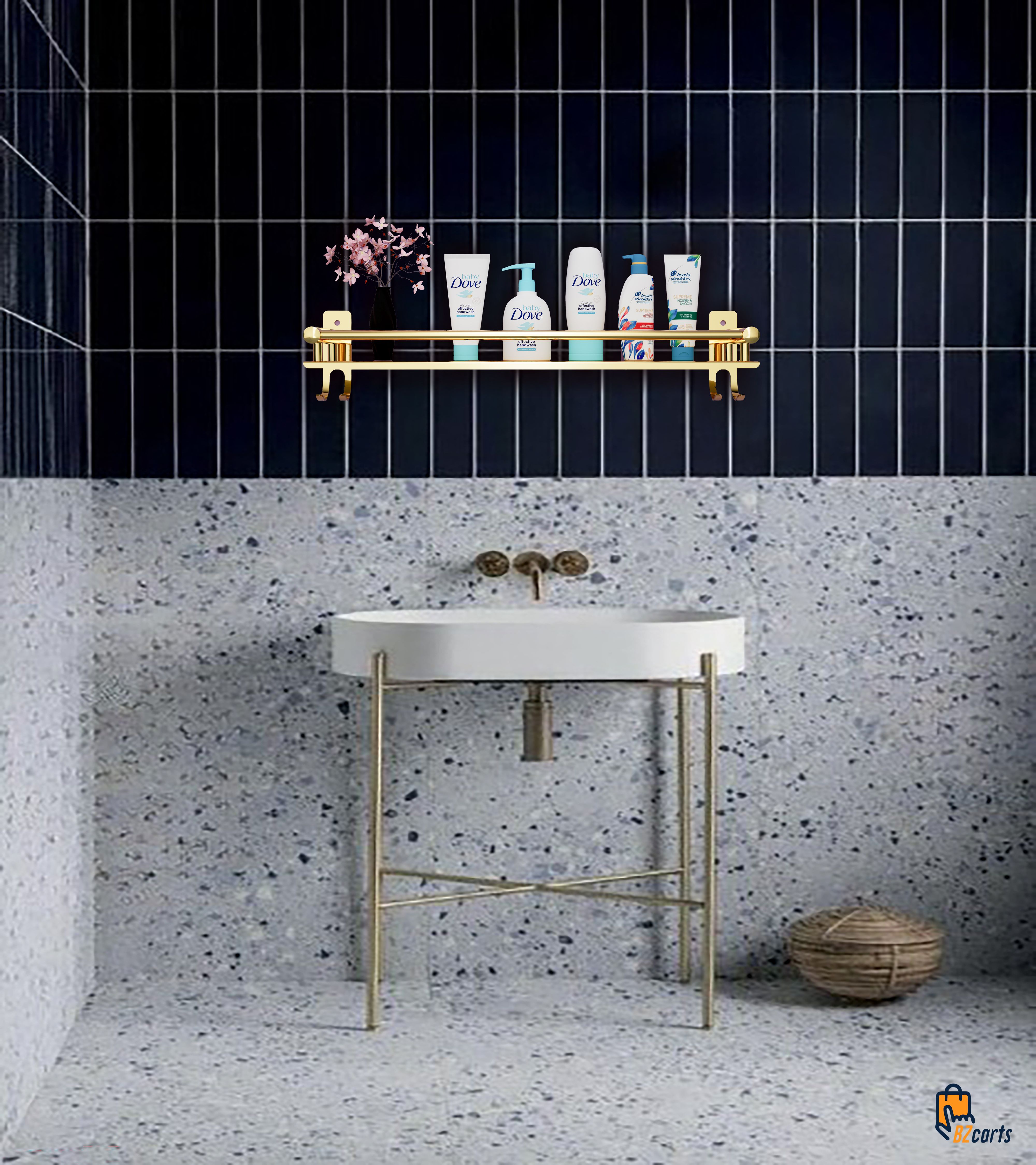 3 Layer Bathroom Stand | Towel Hanger for Bathroom | Bathroom Accessories Steel Gold Towel Holder-image-16