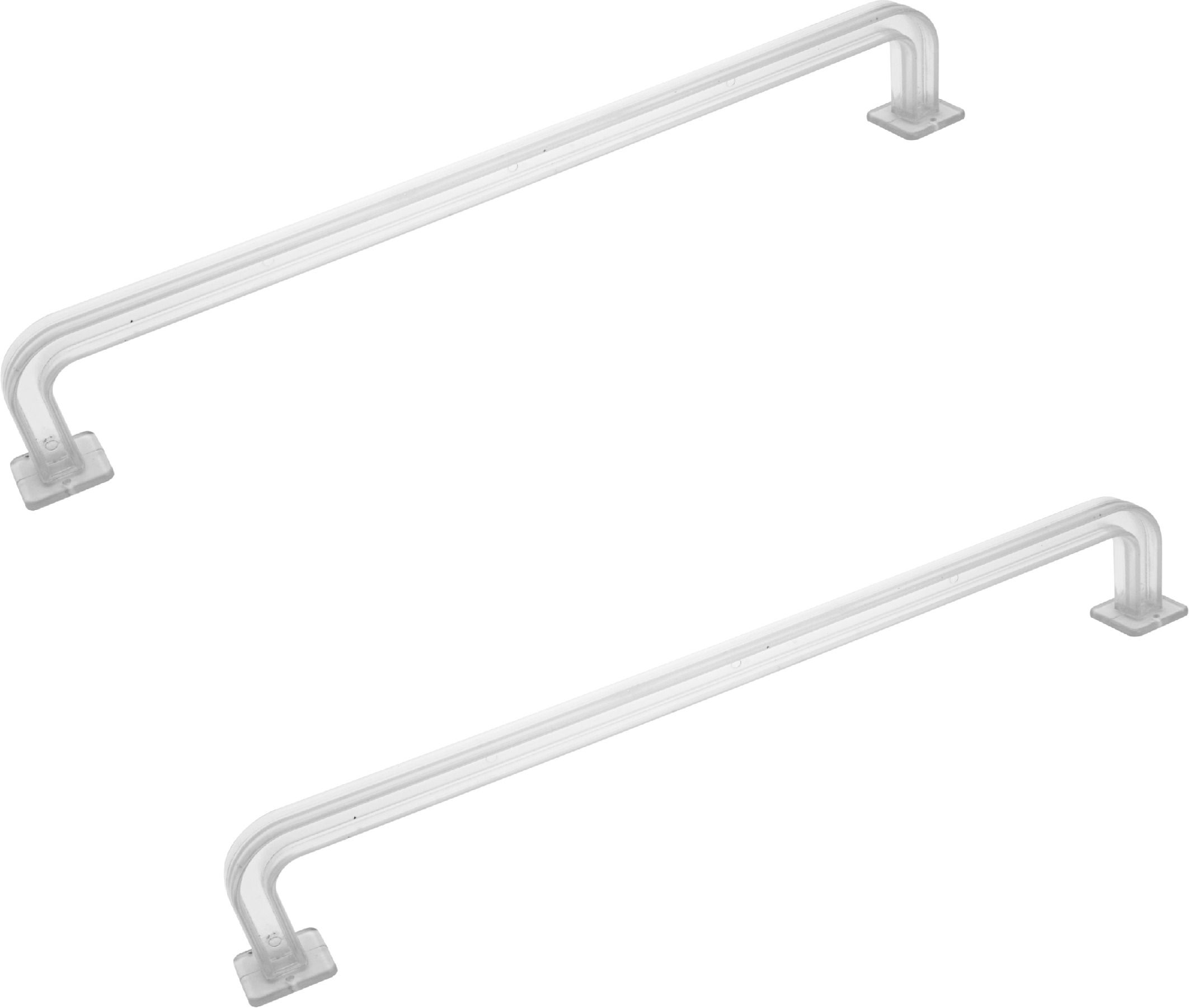ABS Square Towel Rod 21 Inches (Pack of 2) Clear Towel Holder-image-10