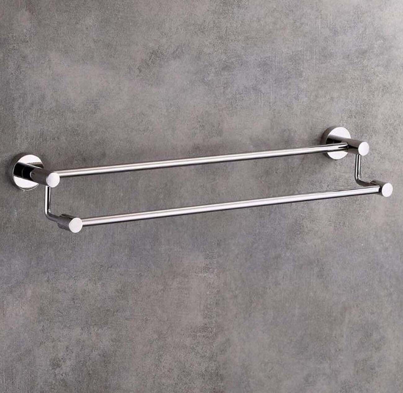 Stainless Steel 24 Inch Towel Rod (Chrome Finish) (Pack of 1) Silver Towel Holder-image-48