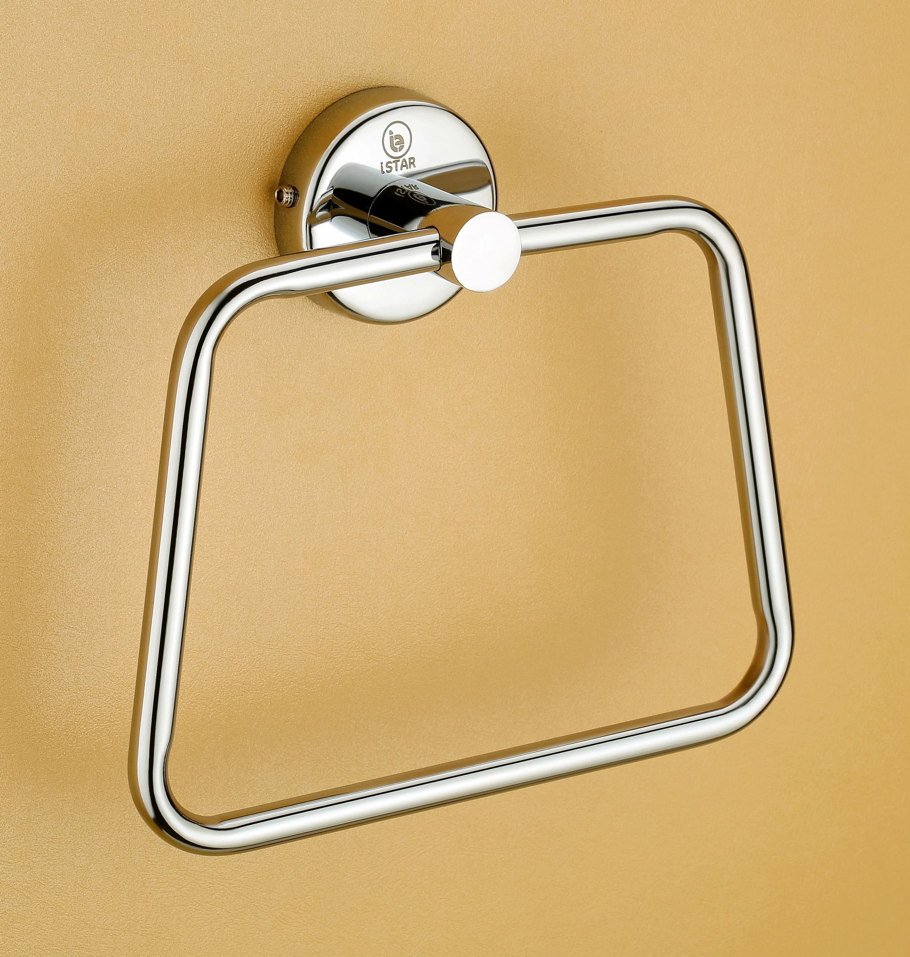 istar 304 Stainless Steel Towel-Napkin Ring -Triangle Bathroom (Chrome) (Pack of 1) Steel Towel Holder-picture-14