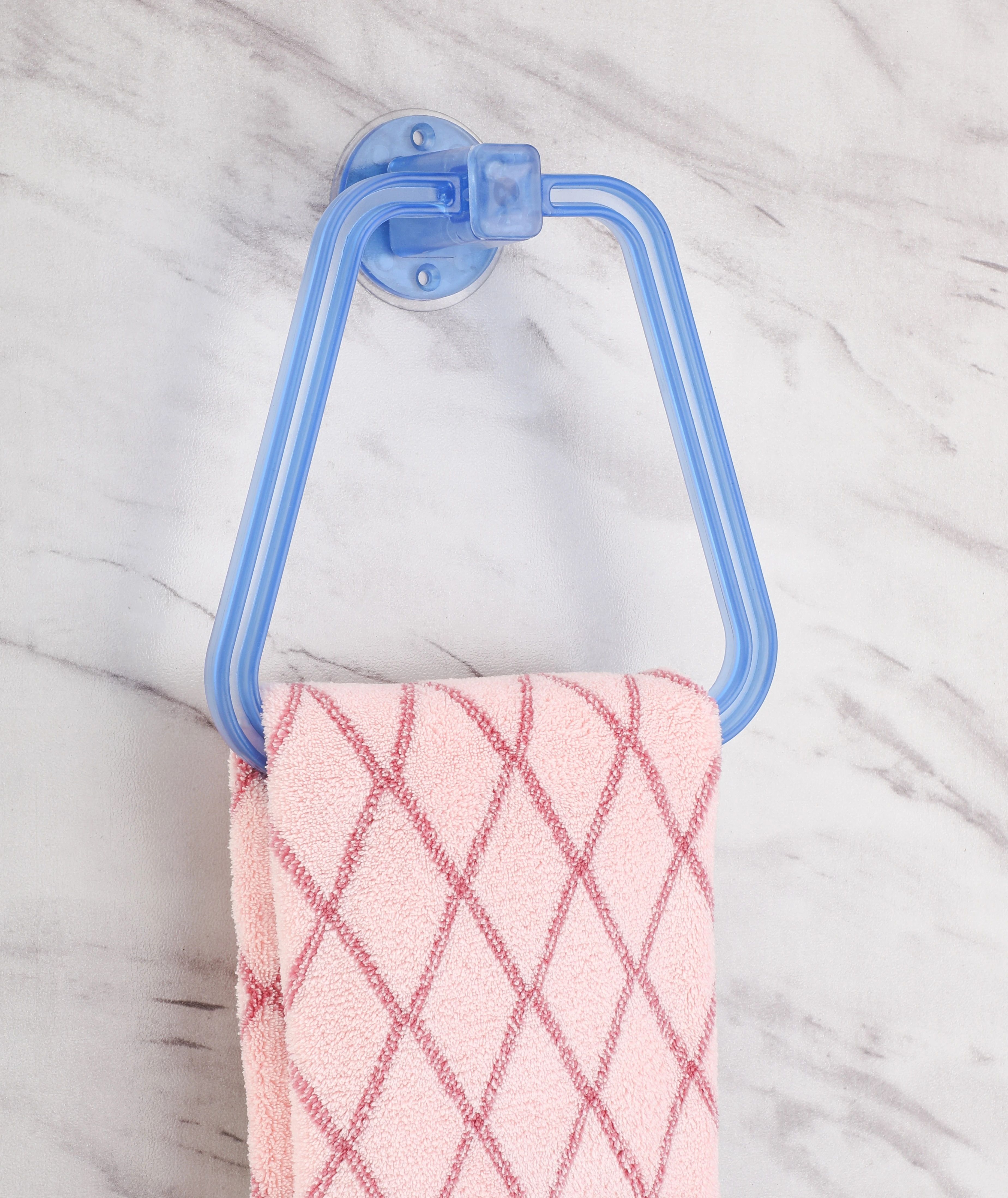 ABS Unbreakable Plastic Npkin ring for Bathroom/wash basin.. (pack of 1) Blue Towel Holder-image-33