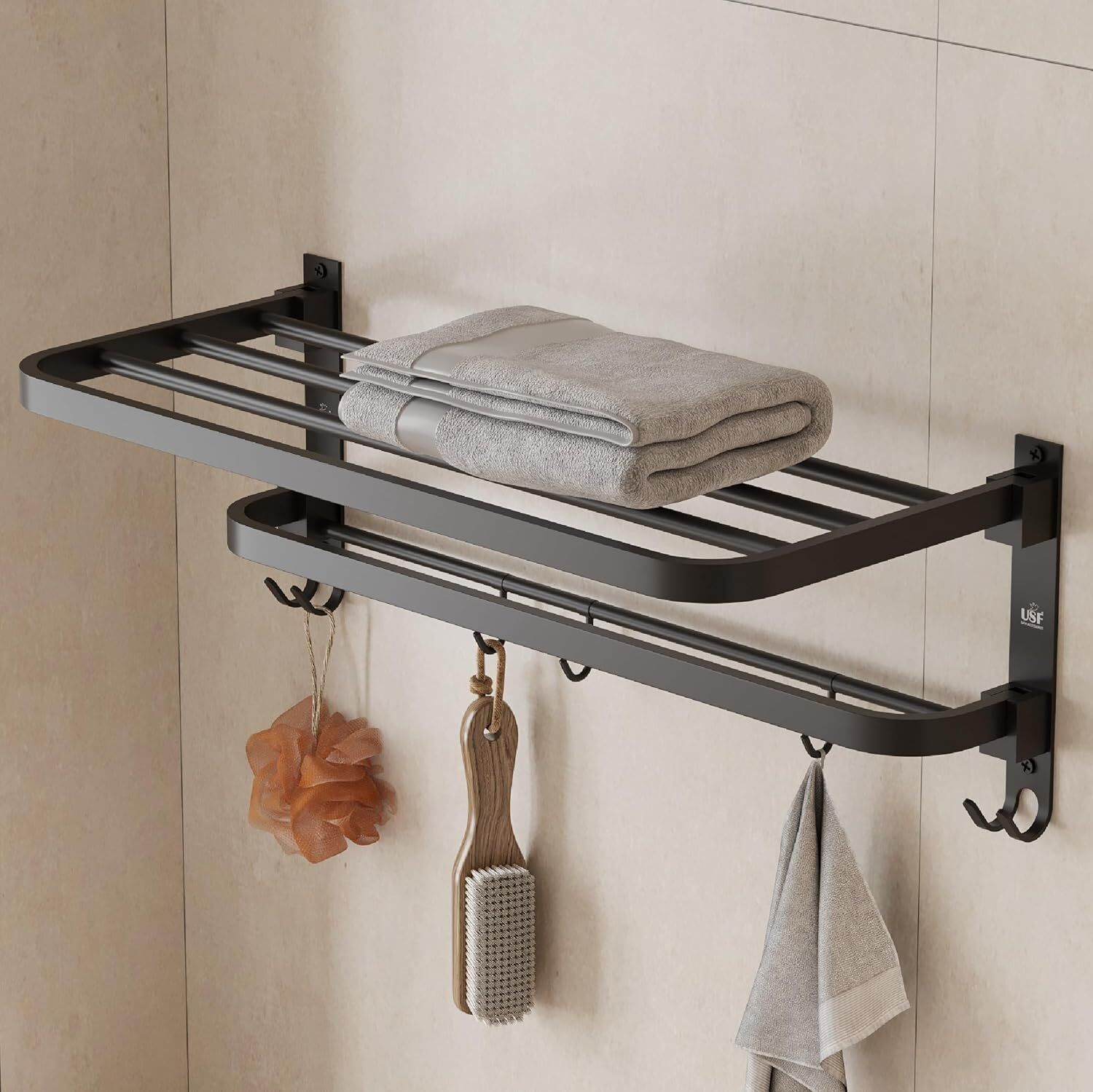 Rack-304 All Black Towel Holder-image-3
