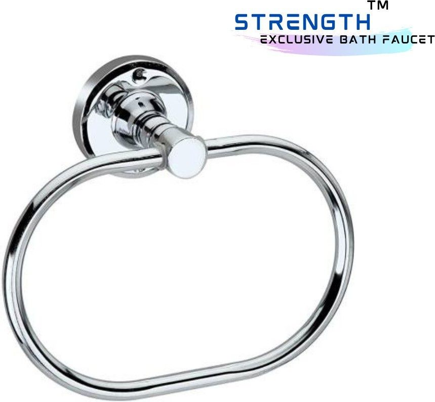 SDS-04 Stainless Steel Towel Ring for Bathroom/Wash Basin/Napkin-Towel Hanger/Bathroom Accessories (Chrome-Oval) - Pack of 1 SILVER Towel Holder