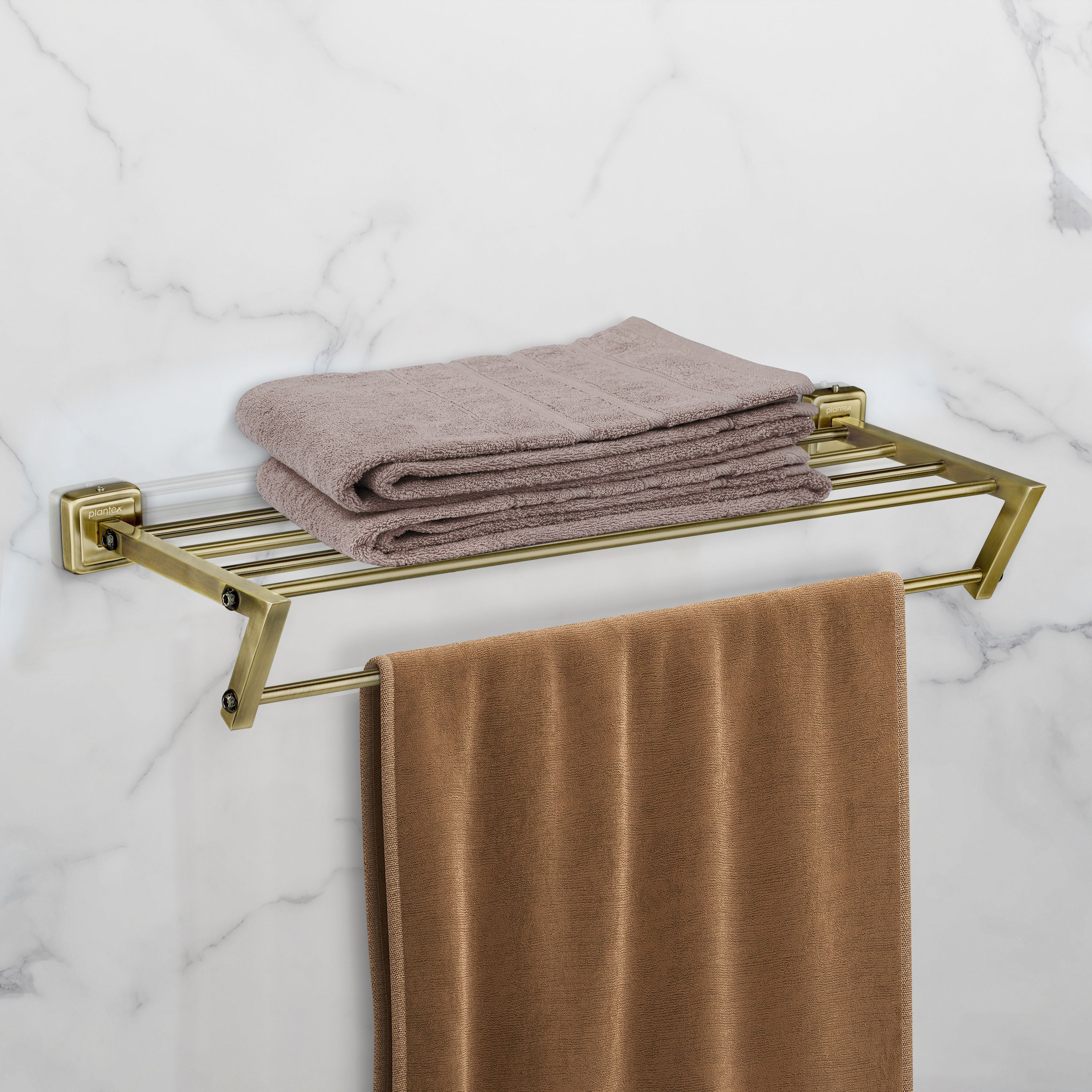 Stainless Steel 304 Grade Decan Towel Rack/Towel Stand/Bathroom Accessories Brass Antique Towel Holder-image-7