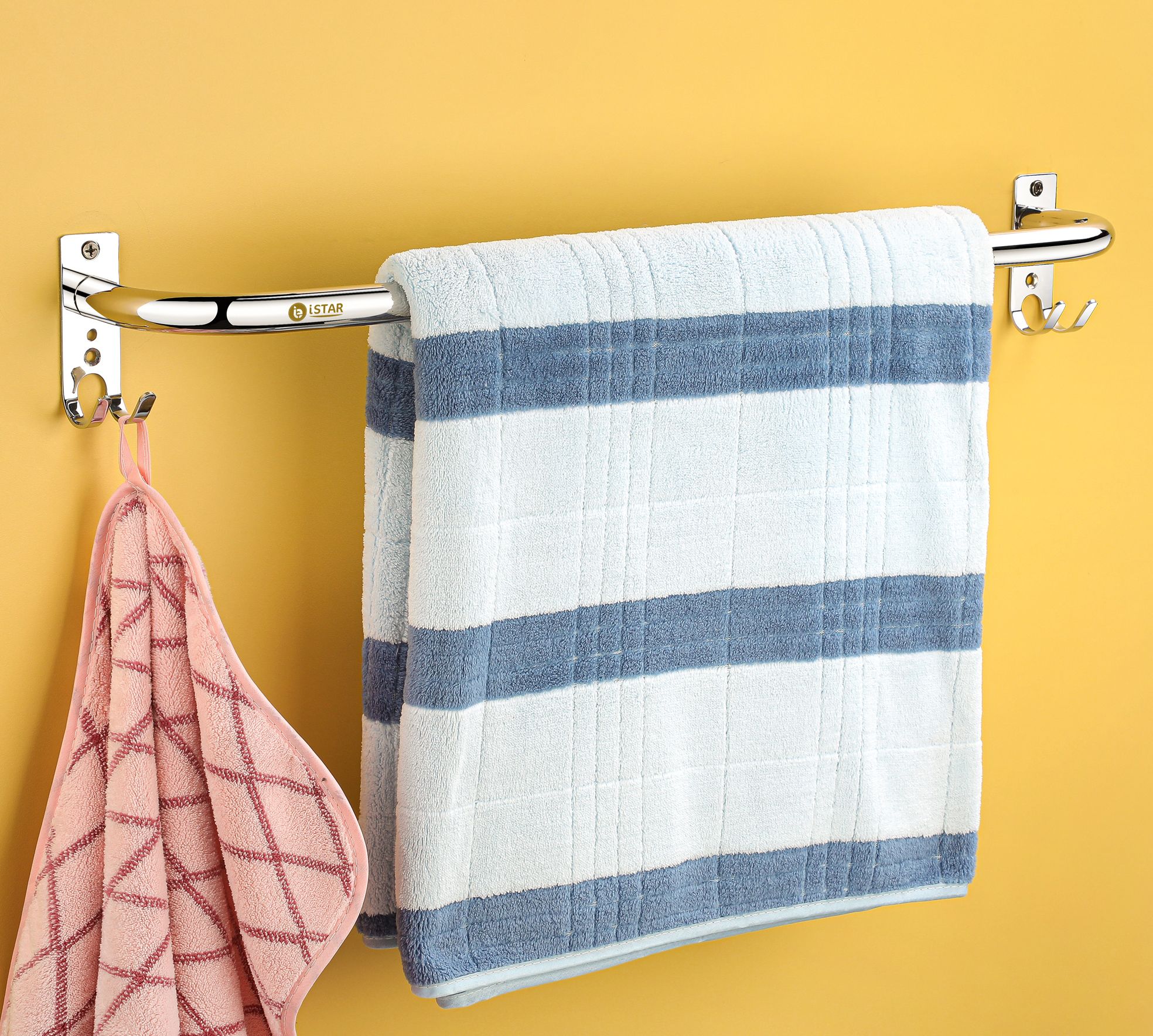 High Grade New Design Round S S 24 Inch Towel Rod/Hanger for Bathroom, Kitchen.. silver Towel Holder-image-13