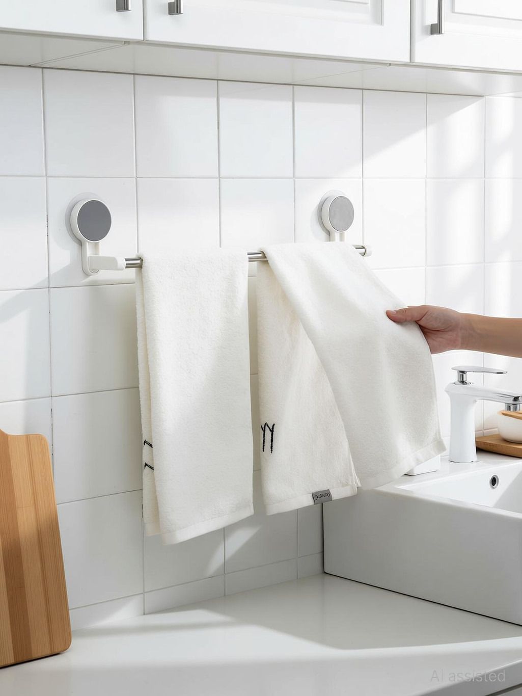 Towel holder 2 Silver Towel Holder Towel Holder-image-6