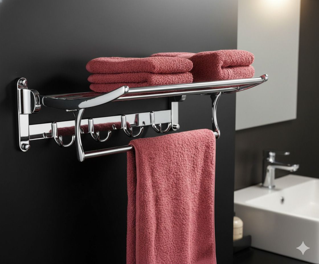 NL_1 rack Abs + and Folding Silver Towel Holder-image-29