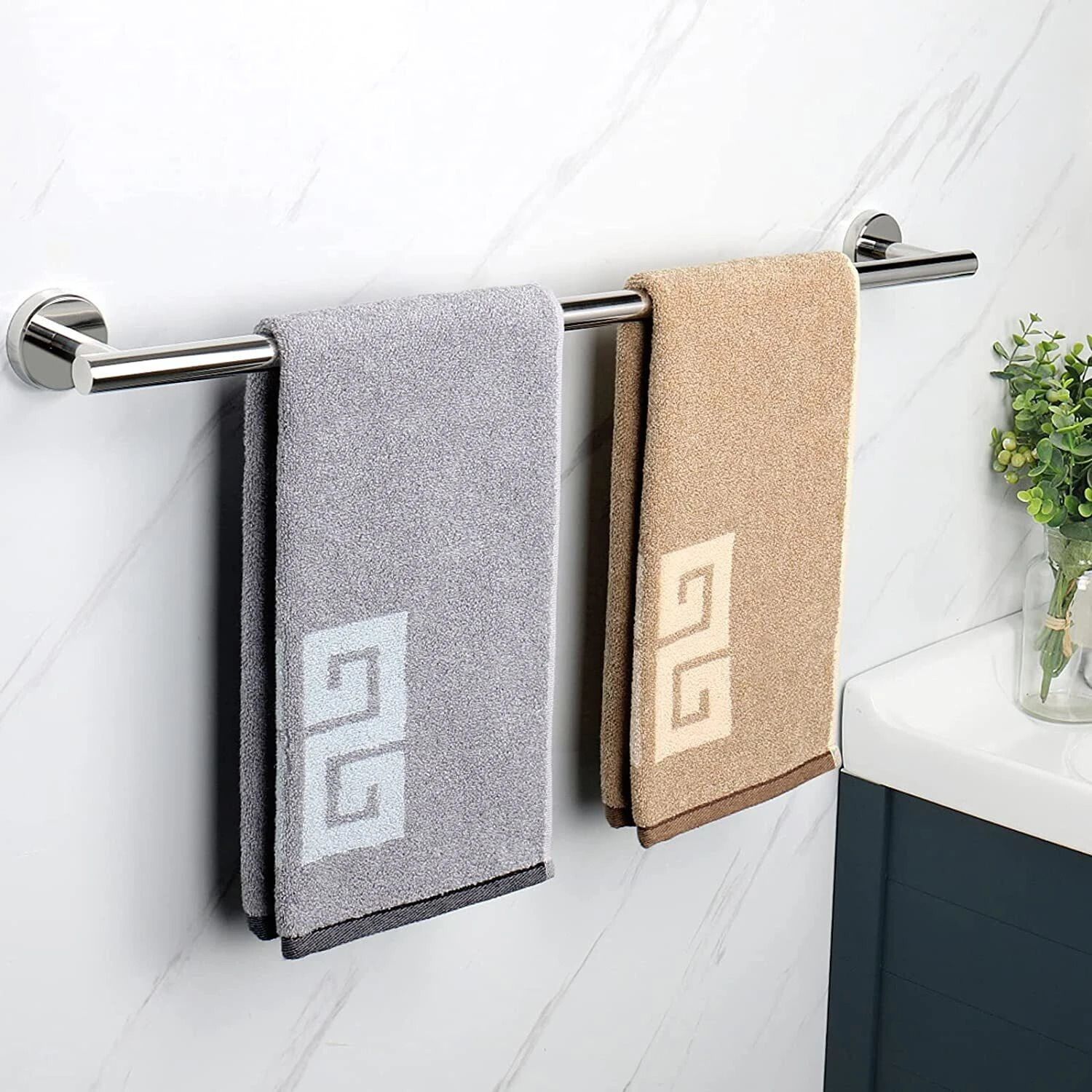 Heavy Round /Towel Stand/Towel Hanger for Bathrooms/ Kitchen Silver Towel Holder