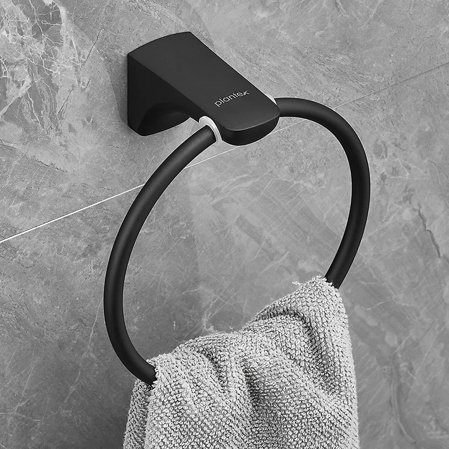 Aluminium Napkin Ring/Towel Ring/Holder/Towel Hanger/Bathroom Accessories (972) Black Towel Holder-image-26