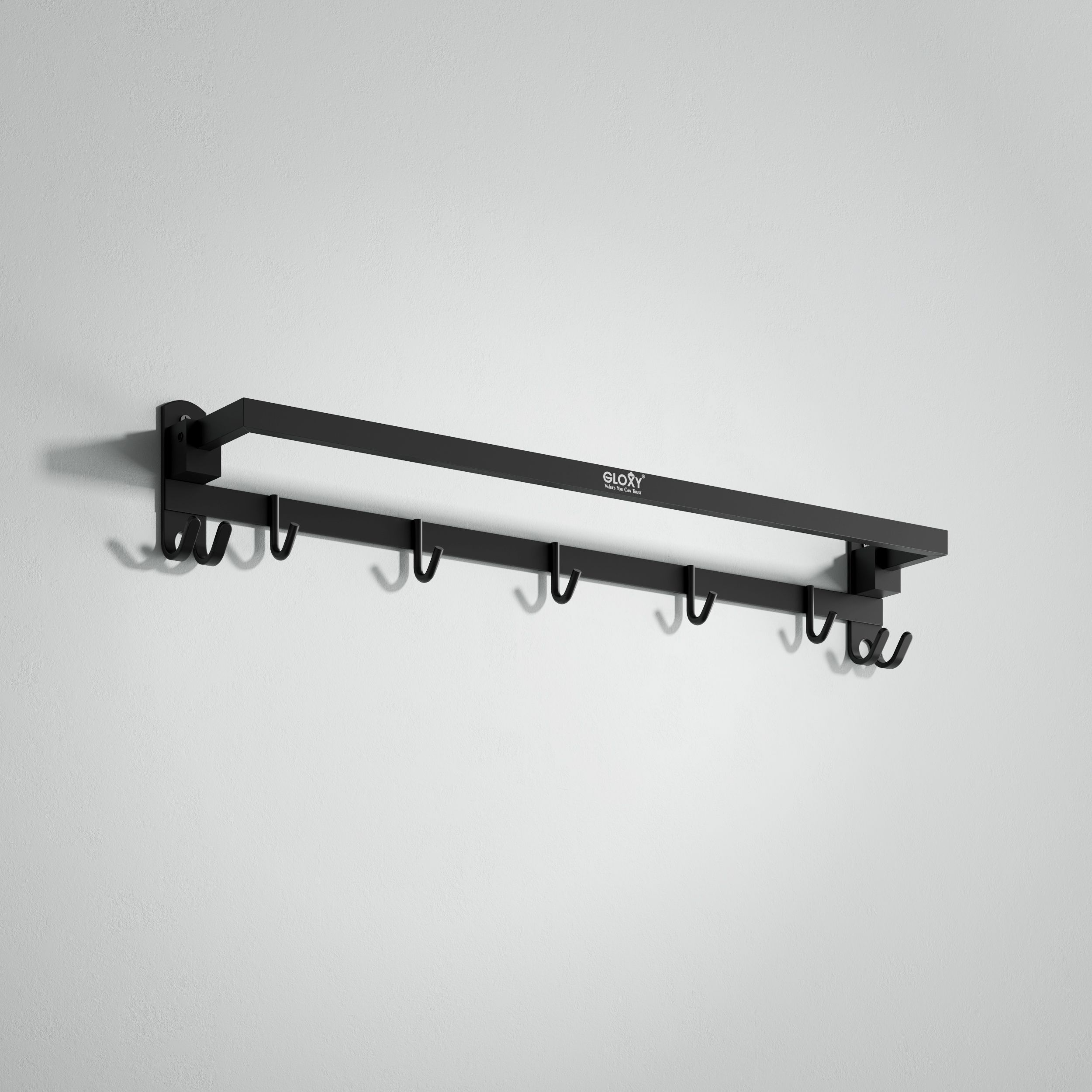 Durable Dual Foldable Towel Rack | 24 Inch Towel Stand with Hooks & Hanger Stainless Steel Toilet Paper Holder-image-4