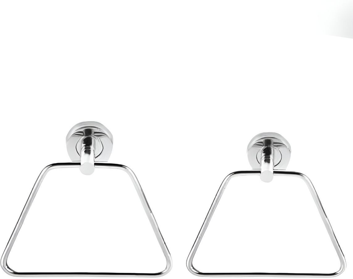 priyanshi Latest Trendy Towel Ring for Bathroom/Wash Basin/Napkin-Towel Hanger (Silver Colour), (Pack of 2), Oval Shape Towel Holder-picture-12