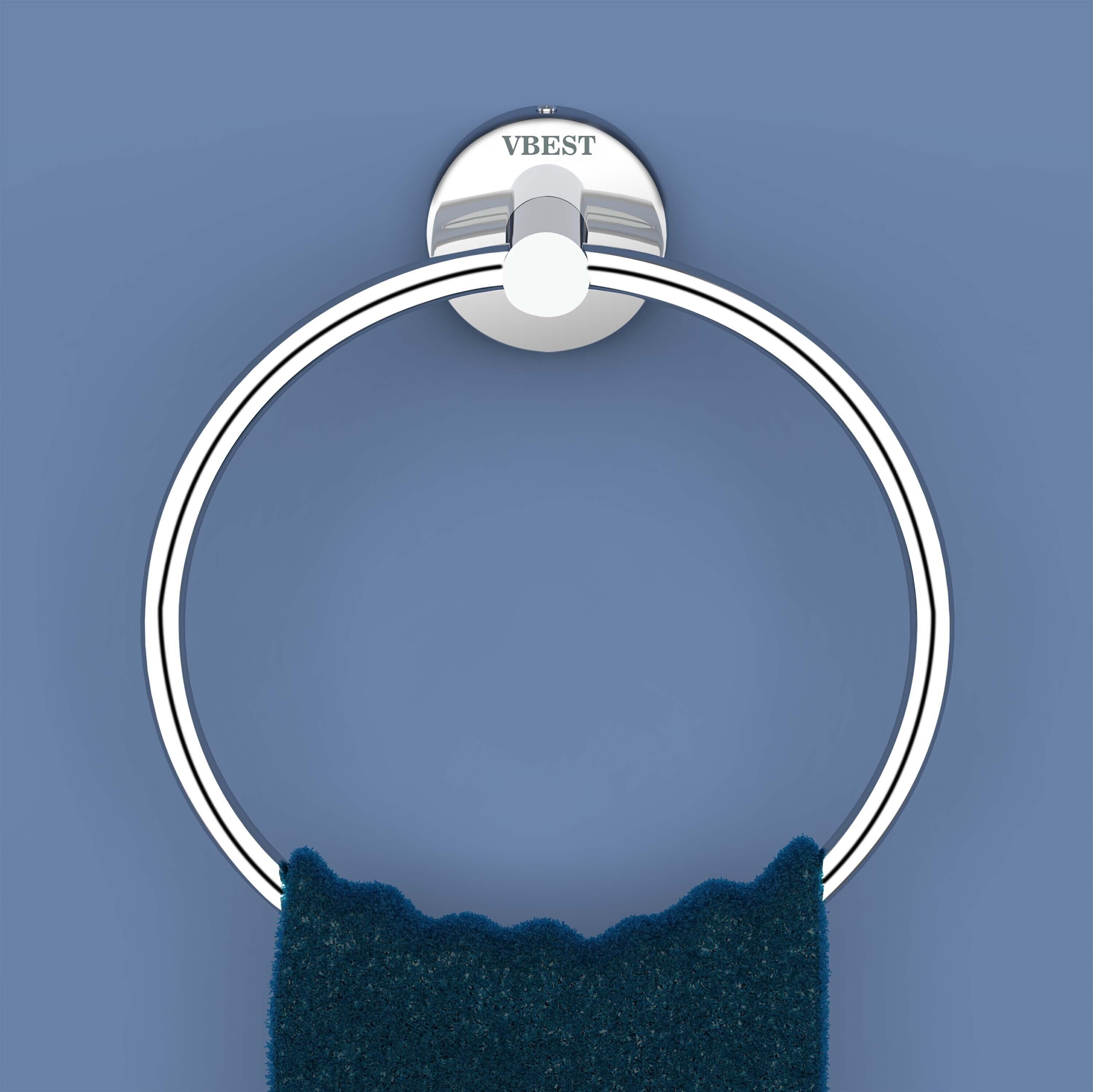 vbest Stainless Steel Towel Ring/Napkin Holder/Hanger/Bathroom Accessories Silver Towel Holder-picture-3