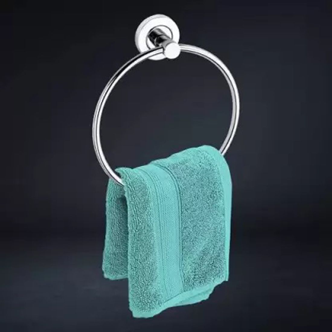 High Grade steel Towel Ring for Bathroom/Wash Basin/Napkin-Towel Hanger Silver Towel Holder-image-49