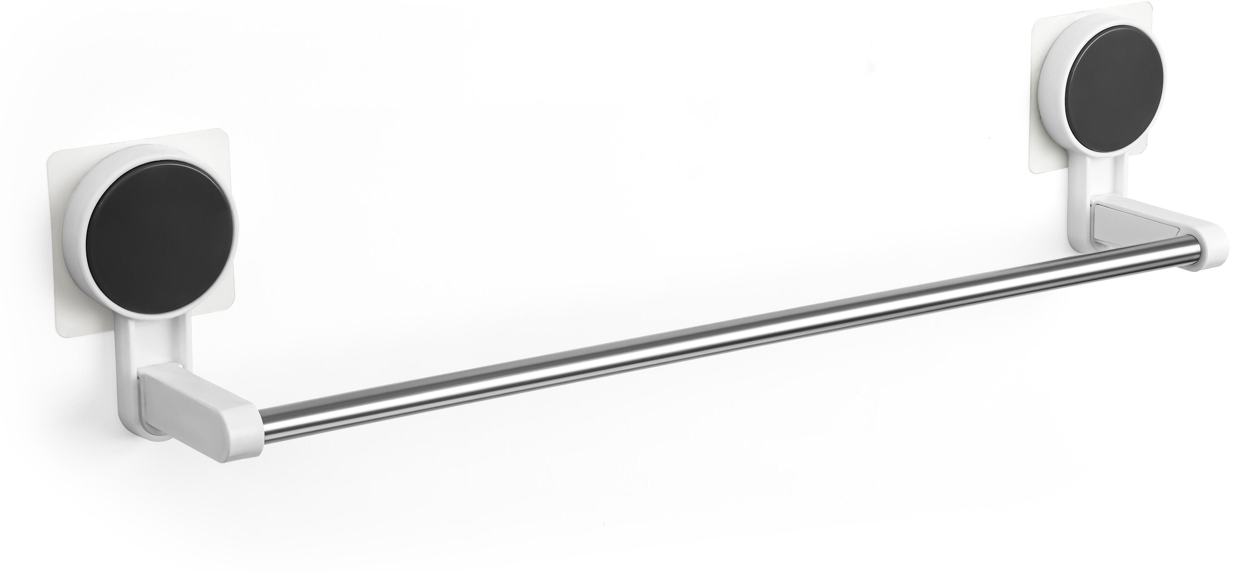 Wall Mounted Towel Hanger with Adhesive | Bathroom Towel Holder Rack Silver, White Towel Holder-image-24