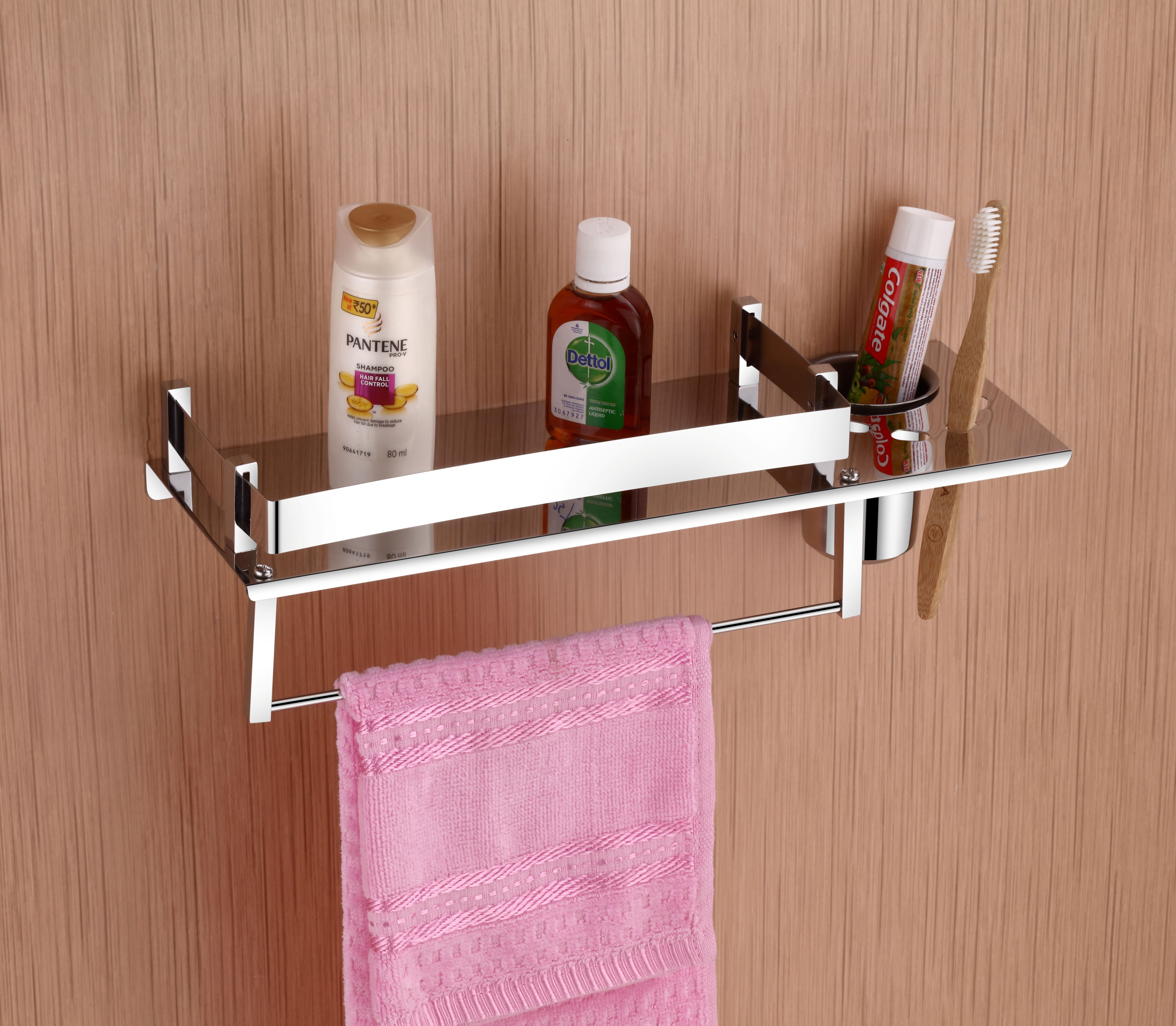3 in 1 towel rack & toothbrush stand 15.5 inch 1 Bar Towel Rod-image-25