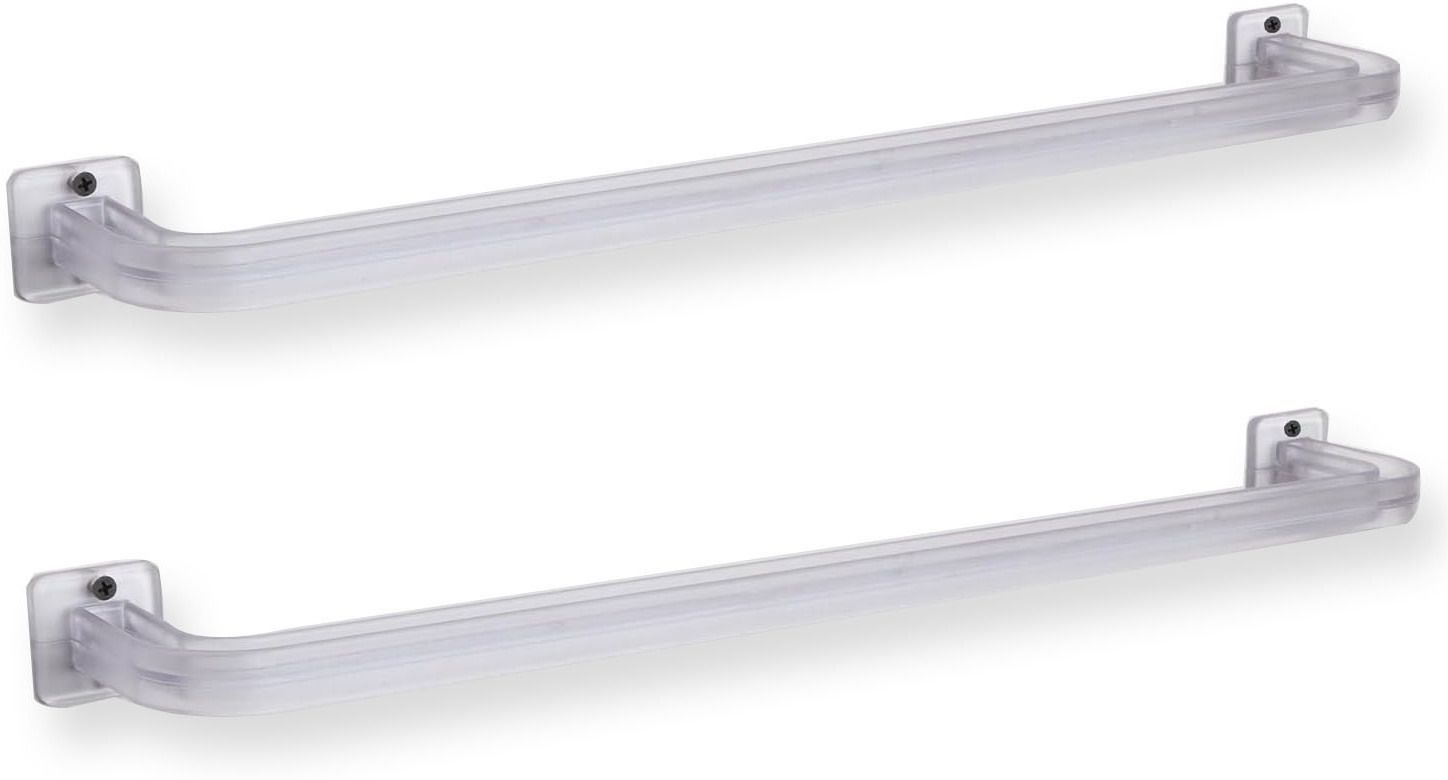 Unbreakable ABS Square Towel Rod (Pack of 2) 21 inch 1 Bar Towel Rod-image-45