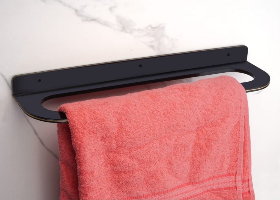 Sofine Black Towel Holder | Modern Bathroom Towel Hanger 6 inch 1 Bar Towel Rod-image-10