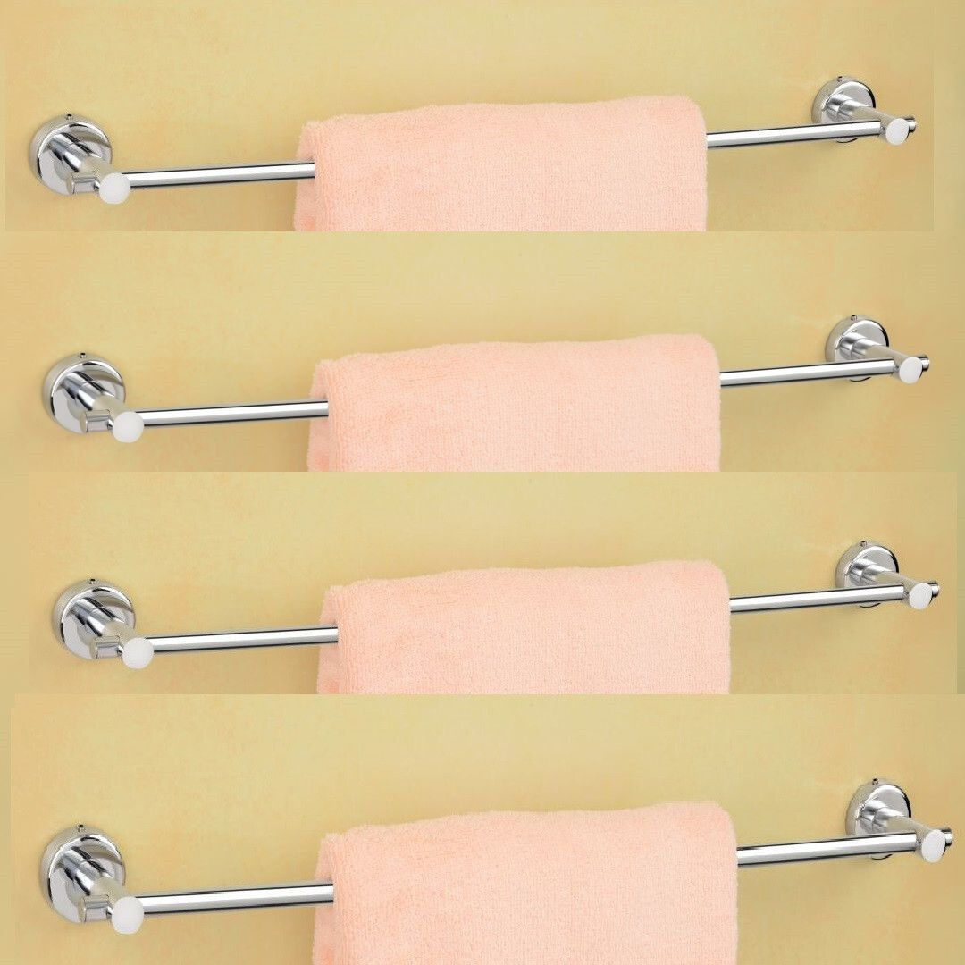 gloxy Wall Mounted Chrome Finish Towel Rod/Towel Bar Rail for Bathroom Accessories 24 inch 1 Bar Towel Rod-picture-19