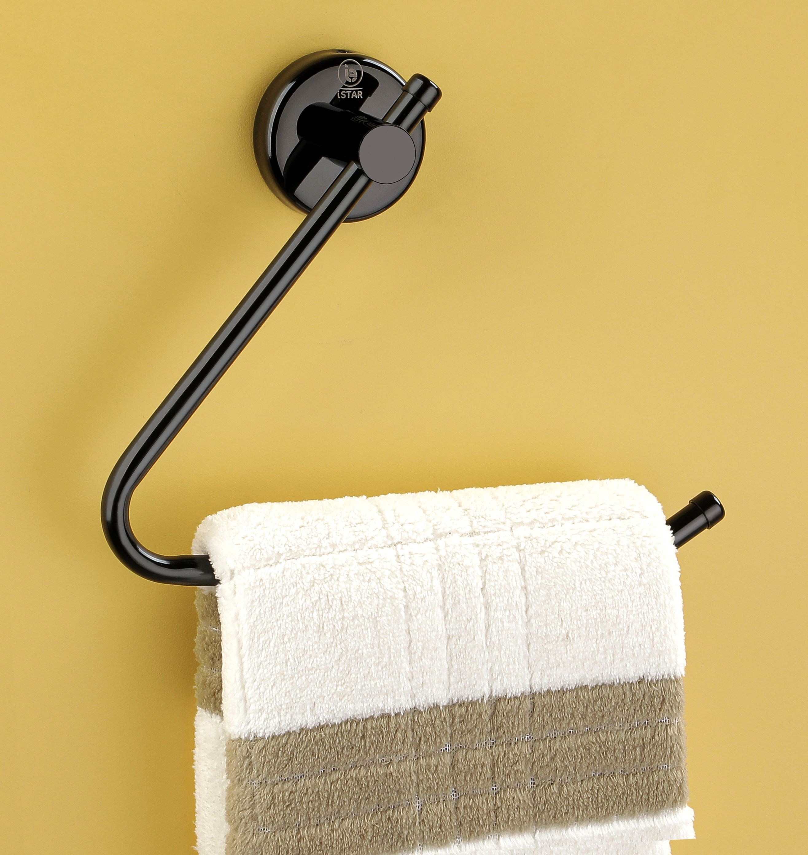 Black Towel-Napkin Ring/Towel Hanger for Washbasin,Kitchen,Bathroom..(pack of 1) black Towel Holder-image-13