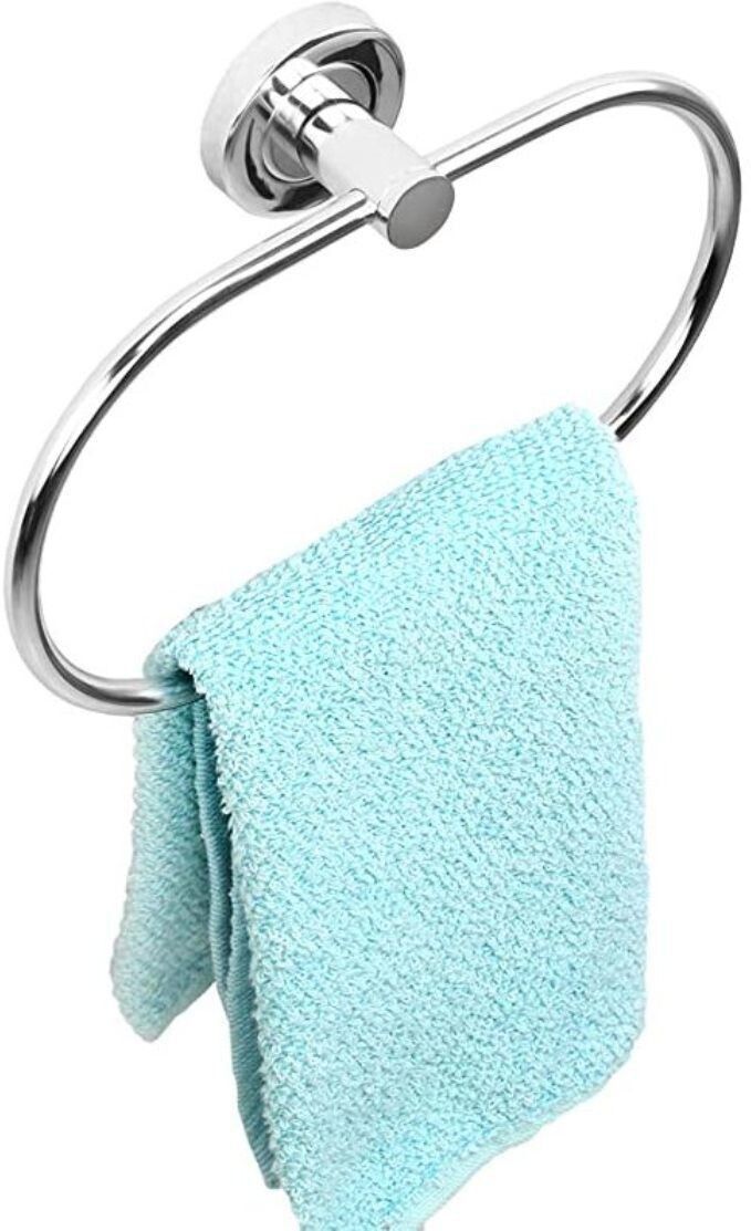 Stainless steel heavy Towel ring Towel holder Towel rod Towel hanger Cloth hanger Napkin ring Bathroom accessories Modern Bath Towel Stand Cloth stand for bathroom 8 inch 1 Bar Towel Rod-image-2