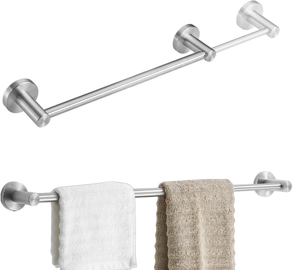 Adjustable Stainless Steel Telescopic Wall Mounted Towel Rack for Bathroom 14.5 inch 1 Bar Towel Rod-image-34