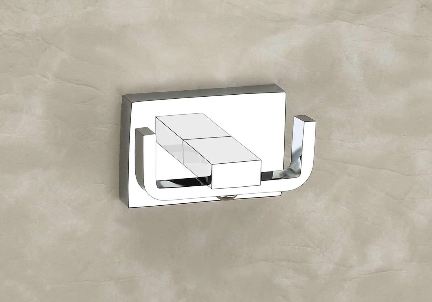 304 Grade Stainless Steel Brass Rose Gold Robe/Hanger/Hook for Bathroom(Chrome) 5.91 inch 2 Bar Towel Rod-image-49