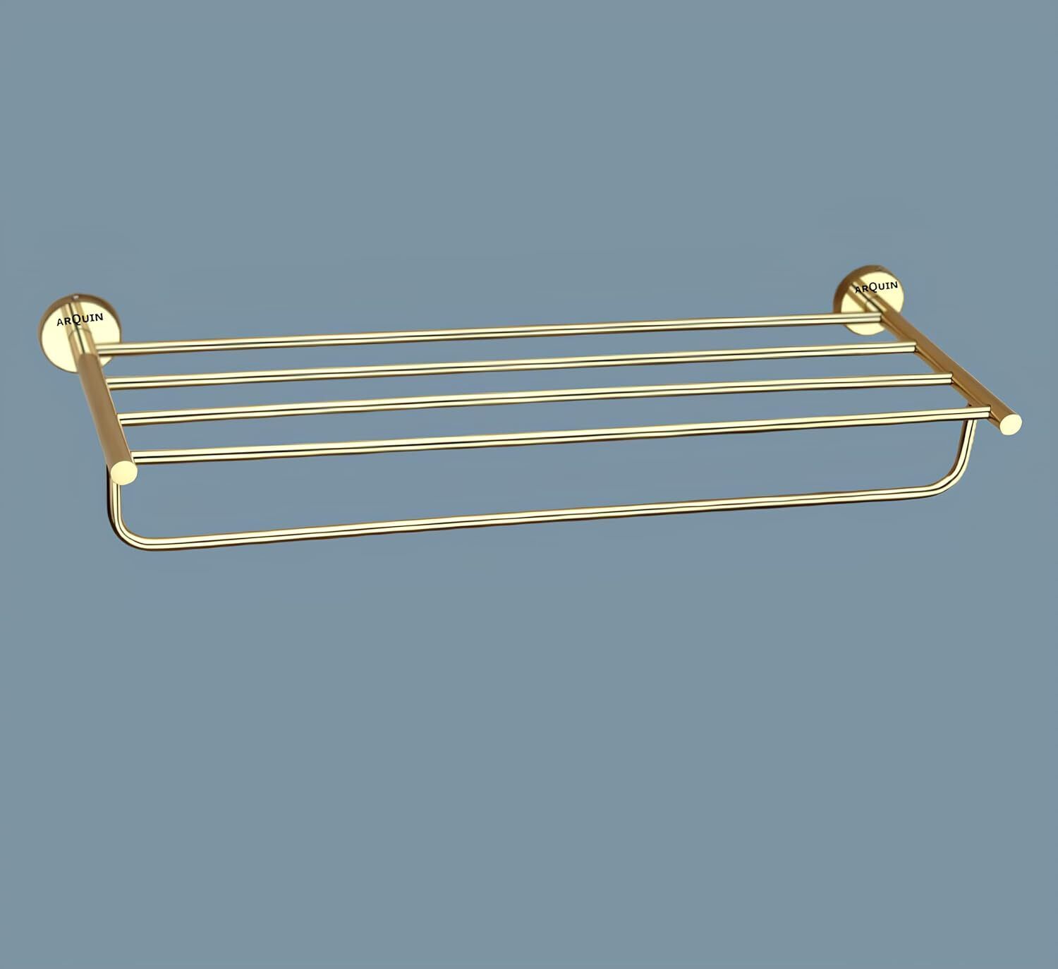evanex VITA Gold Wall Mounted Towel Rack | Space Saving Towel Holder | 25 inch 5 Bar Towel Rod-picture-32