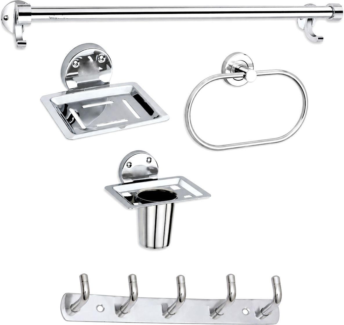 Towel Rod with Hooks 24 inch 5 Bar Towel Rod-image-6