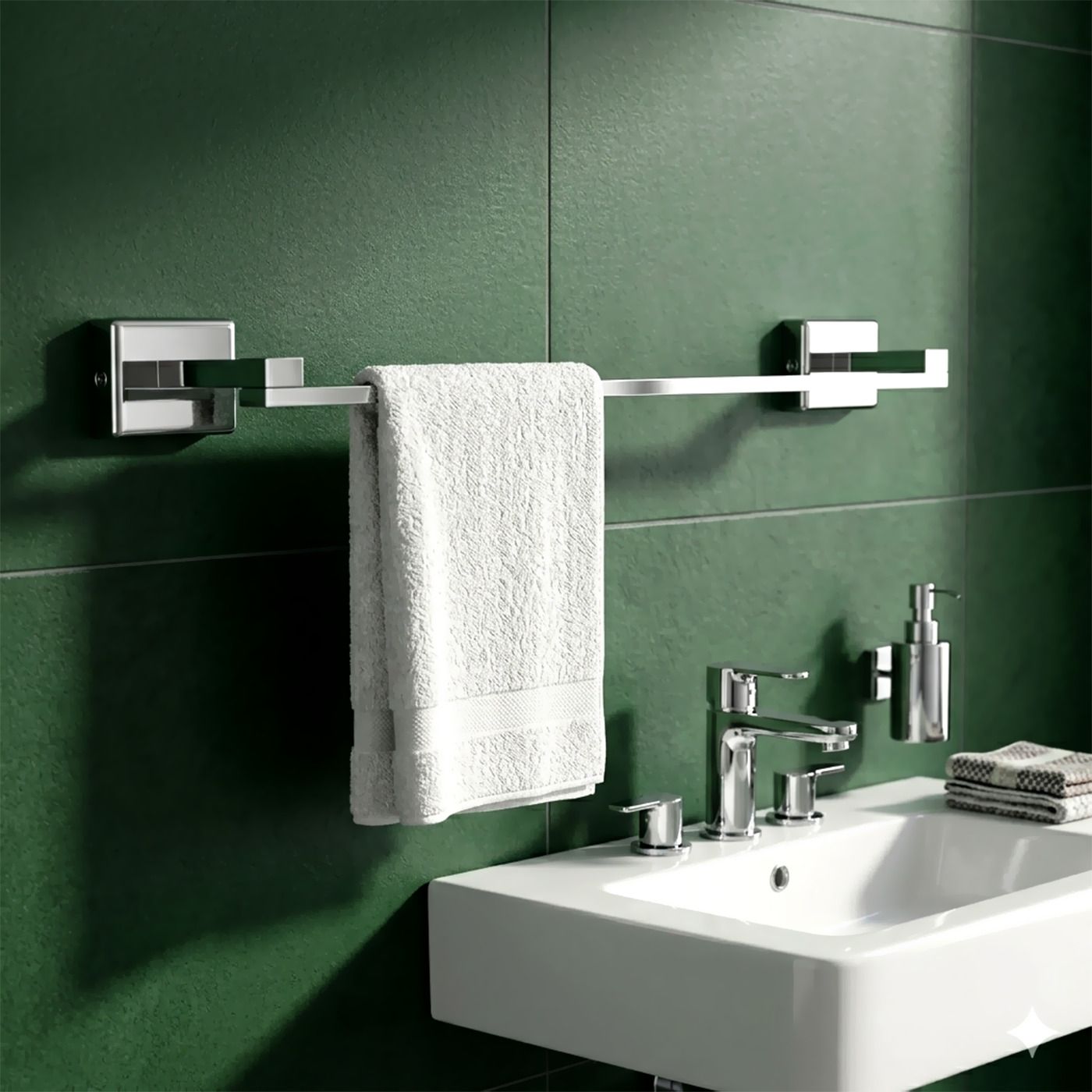 glostella Stainless Steel 304 Grade Heavy Solid Bar /Towel Stand/Towel Hanger 24 inch 1 Bar Towel Rod-picture-15