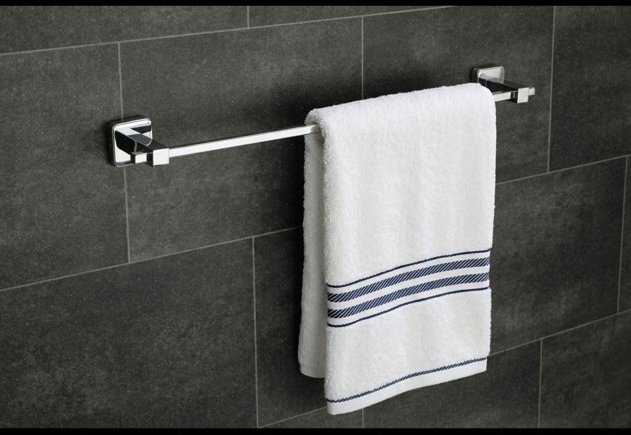 Towel Hanger for Bathroom / Towel Rod/ Towel Bar / Bathroom Silver Towel Holder 25 inch 1 Bar Towel Rod-image-28