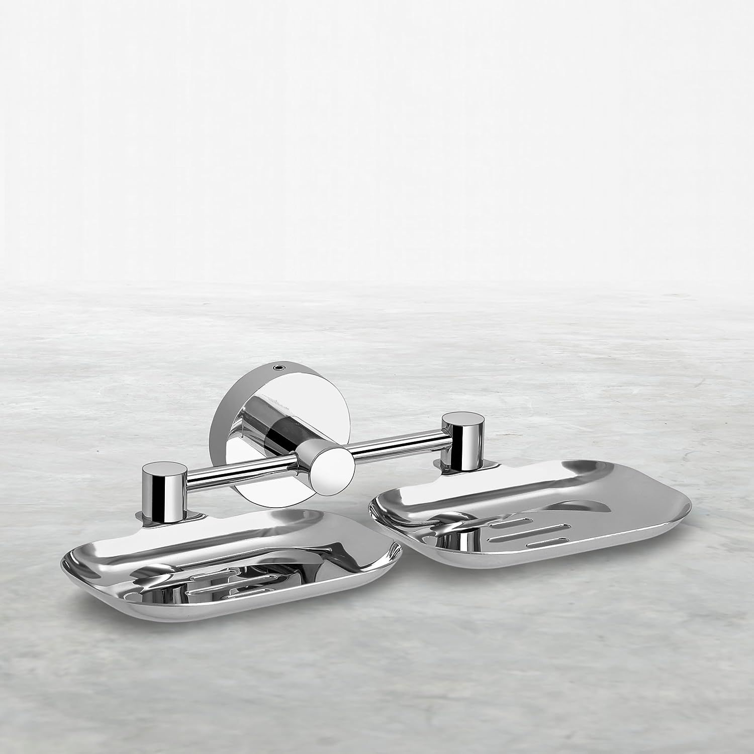 istar Double Soap Dish Stand, Double Soap dish Holder, Bathroom Accessories(Chrome Finish, 304 Stainless Steel) (Silver) PACK OF 1 10 inch 1 Bar Towel Rod-picture-12