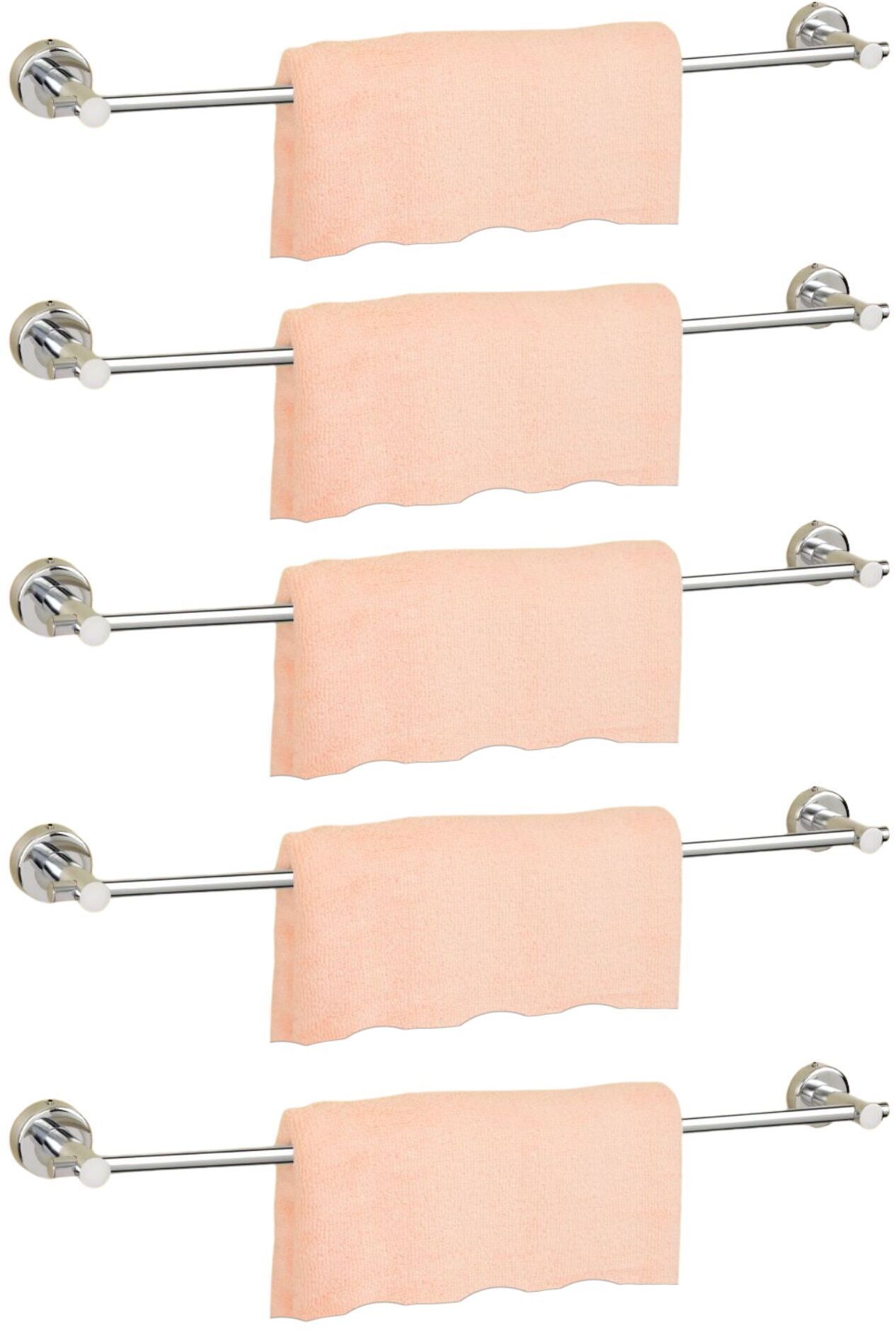 gloxy Wall Mounted Chrome Finish Towel Rod/Towel Bar Rail for Bathroom Accessories 24 inch 1 Bar Towel Rod-picture-23