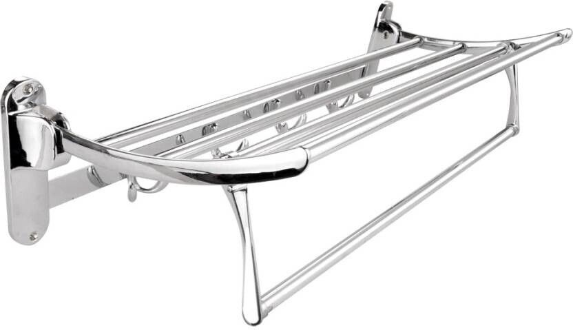 gs gujarat Stainless Steel Bathroom Folding Towel Rack Hanging Towel Stand 24 Inches 24 inch 1 Bar Towel Rod-picture-12