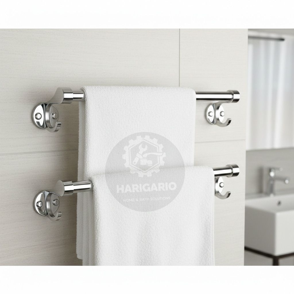 Harigario Dual-Hold 24 inch 2 Bar Towel Rod-image-21